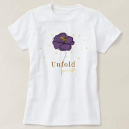 Camiseta Desdobre Sua Linha Floral Clara Arte - Confiança E