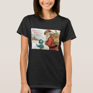 Camiseta Desejando Feliz Natal por Ellen Clapsaddle