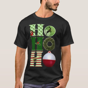 Camiseta Desejando-lhe um ótimo Fishmas engraçado de pesca 
