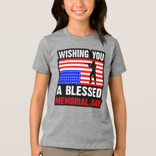 Camiseta Desejando-Lhe Uma Abençoada Memória Dia-62237