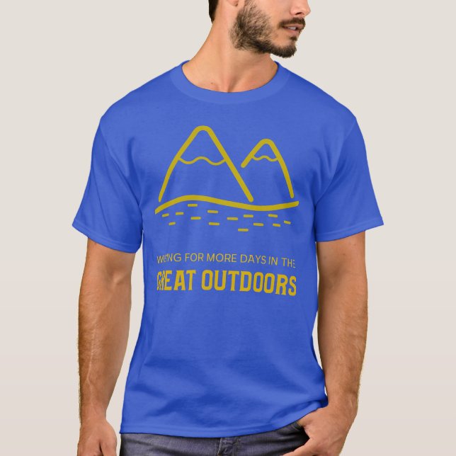 Camiseta Desejando Mais Dias No Presente de Acampamento ao  (Frente)