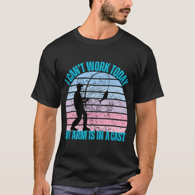 Camiseta Desejando que Estivesse Pescando (Frente)