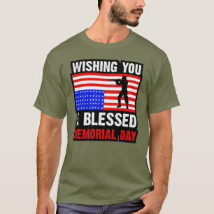 Camiseta Desejando um Memorial Day Abençoado