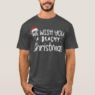 Camiseta Deseje Feliz Natal em julho Summer Beach, Divertid