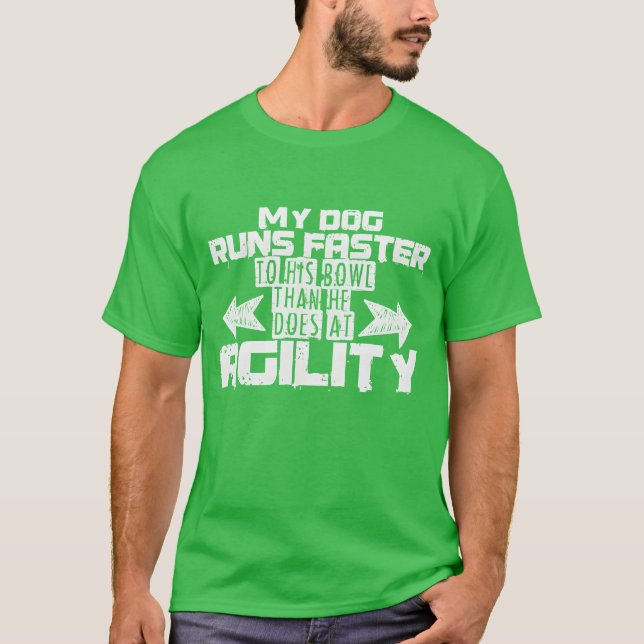 Camiseta Desejo Cachorro Agilidade Dizendo cachorro engraça (Frente)