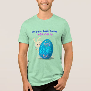 Camiseta Desejo de Páscoa para ovos reais pastel verde clar