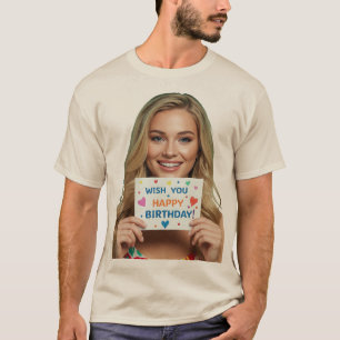 Camiseta desejo-lhe feliz aniversário