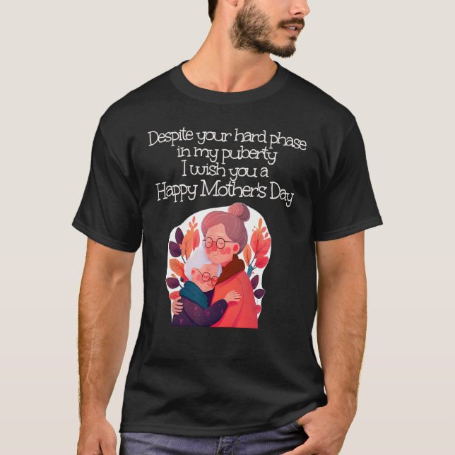 Camiseta Desejo-lhe um Feliz Dia das Mães (Frente)