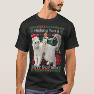 Camiseta Desejo-Lhe Uma Feliz Swiftmas feia Suor De Natal