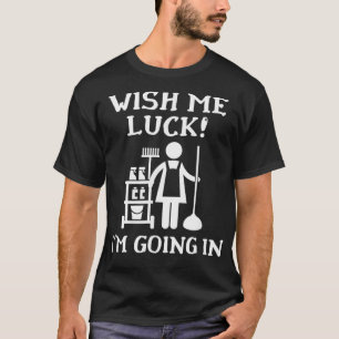 Camiseta Desejo-me sorte por estar a ir à casa de animadore