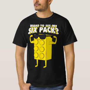 Camiseta Desejo Ver Meus Bricks De Seis Pacotes Construídos