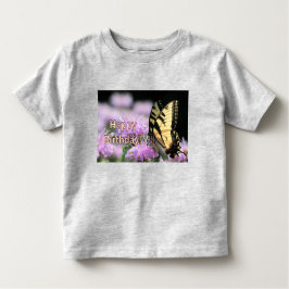 Camiseta Desejos de aniversário de borboletas