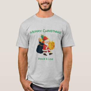 Camiseta Desejos de Natal Cor Cinza-Elegante e Bon
