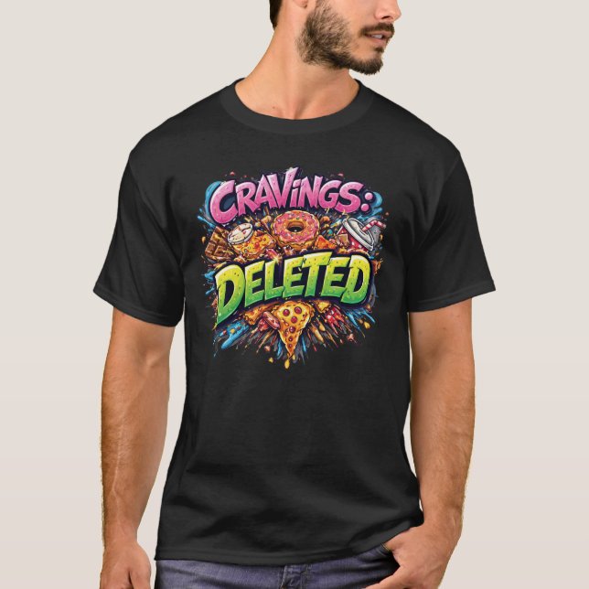 Camiseta Desejos Excluídos – Gráficos de Comida de Lixo em  (Frente)