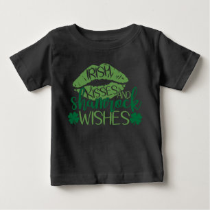 Camiseta Desejos irlandeses de Kisses e Shamrock