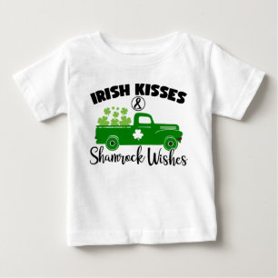 Camiseta Desejos irlandeses de Kisses e Shamrock