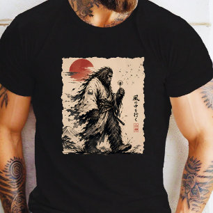 Camiseta Desejos Soprandos Bigfoot Samurai Engraçado Sopra