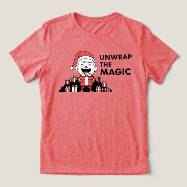 Camiseta Desembrulhar o Natal Mágico (Design frontal)