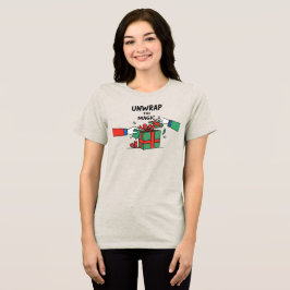 Camiseta Desembrulhar o Presente Mágico de Natal