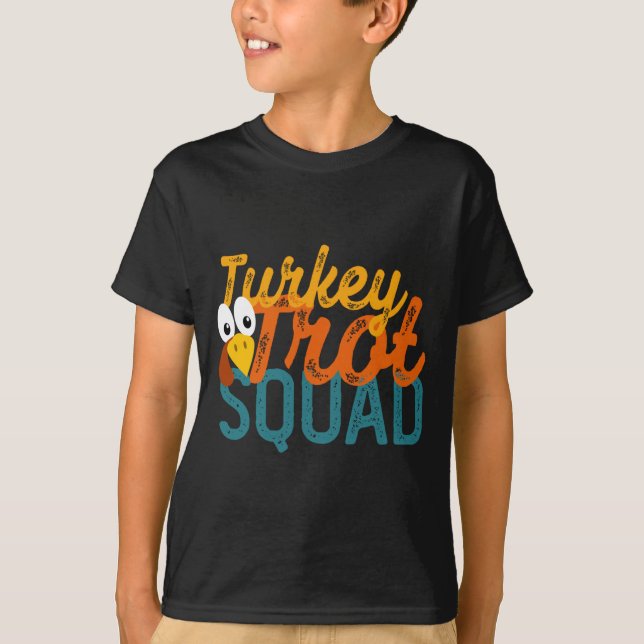 Camiseta Desempenho da Equipe Vintage Turkey Trot (Frente)