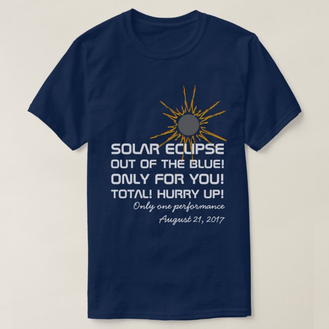 Camiseta Desempenho de Eclipse Solar engraçado personalizáv (Frente do Design)