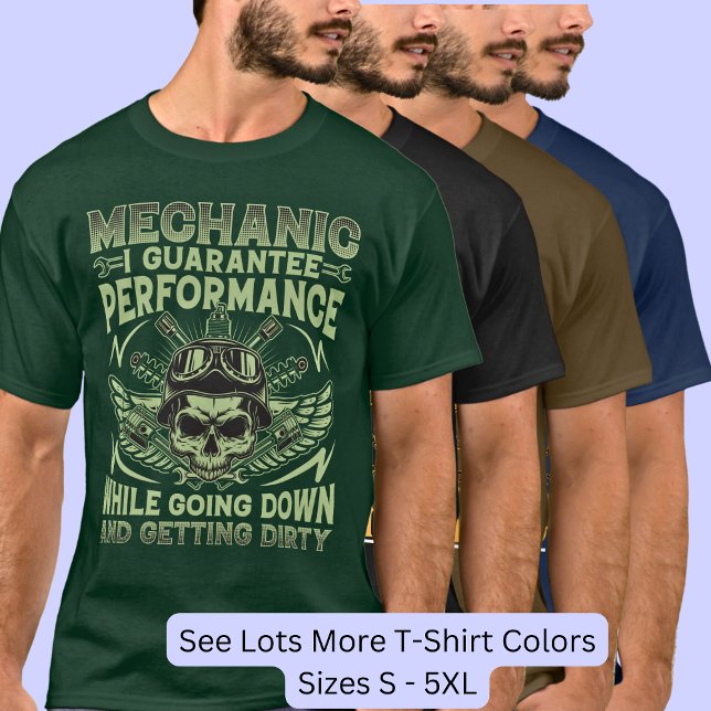 Camiseta Desempenho de Garantia Mecânica Sujando (Criador carregado)