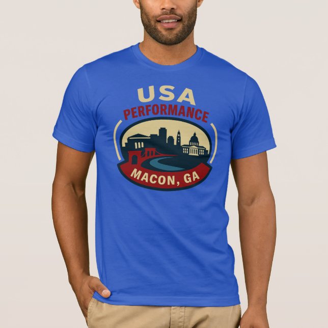 Camiseta Desempenho EUA Macon (Frente)
