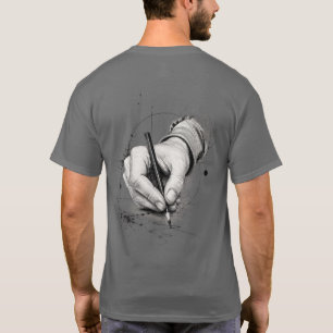 Camiseta Desenhado à Mão, Movido pela Paixão