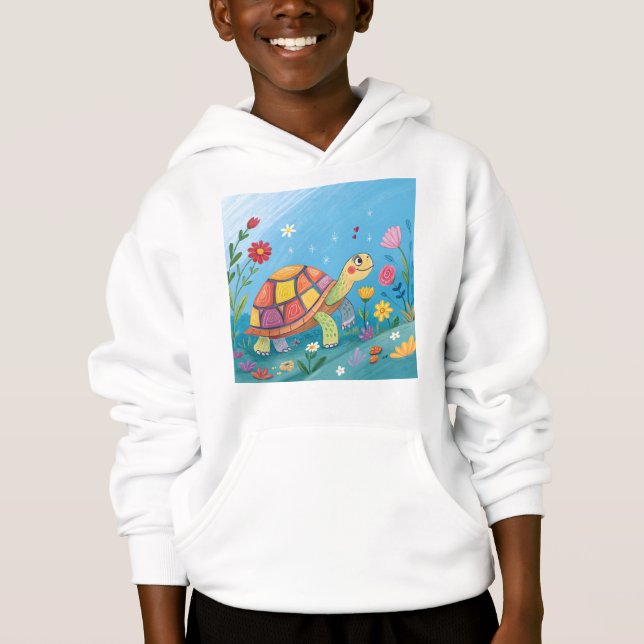 Camiseta Desenhando Bebê Tartaruga (Frente)