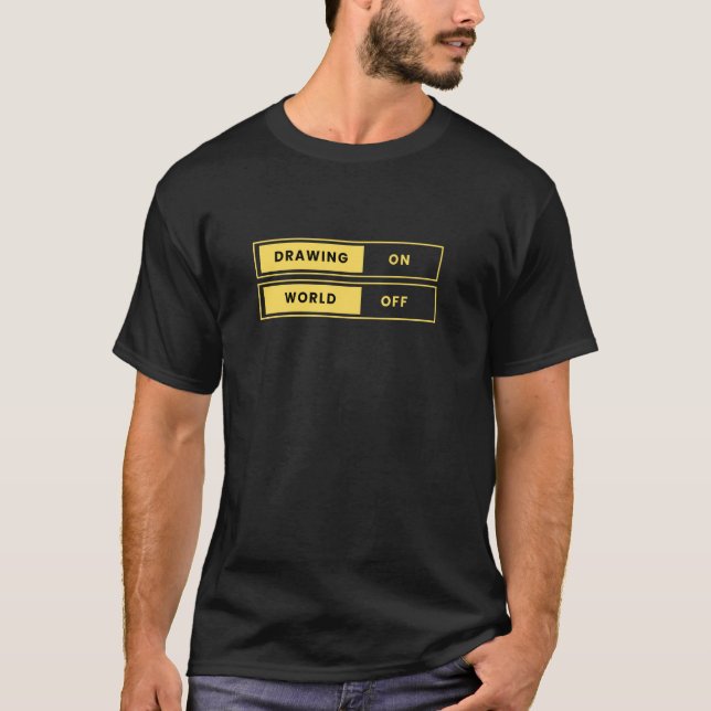 Camiseta Desenhando, Mundo Desligado (Frente)