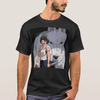 Camiseta Desenhar Wolf da Princesa Mononoke