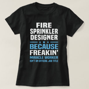 Camiseta Desenhista do sistema de extinção de incêndios 