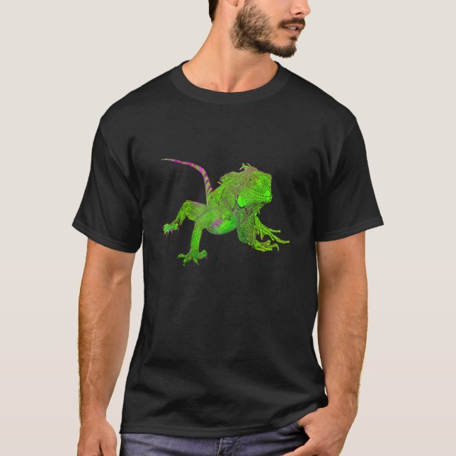 Camiseta Desenho a cores da iguana (Frente)