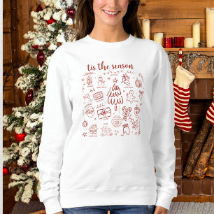 Camiseta Desenho À Mão Caprichoso Vermelho