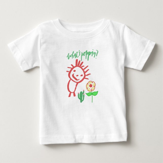 Camiseta desenho à mão de bebê  (Frente)