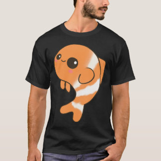 Camiseta Desenho à mão de desenho animado de peixe adorável