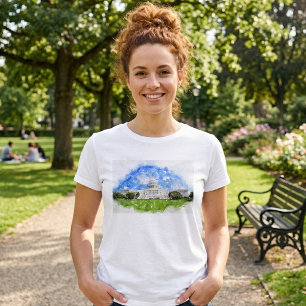 Camiseta Desenho a Pastel do Capitólio dos Estados Unidos