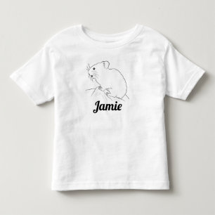 Camiseta Desenho Adorável de Pika, com o Nome da Criança
