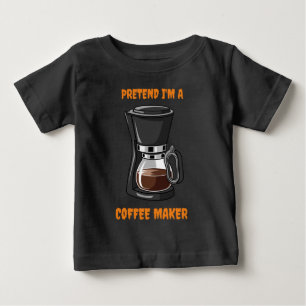 Camiseta desenho animado café simples fantasia preto