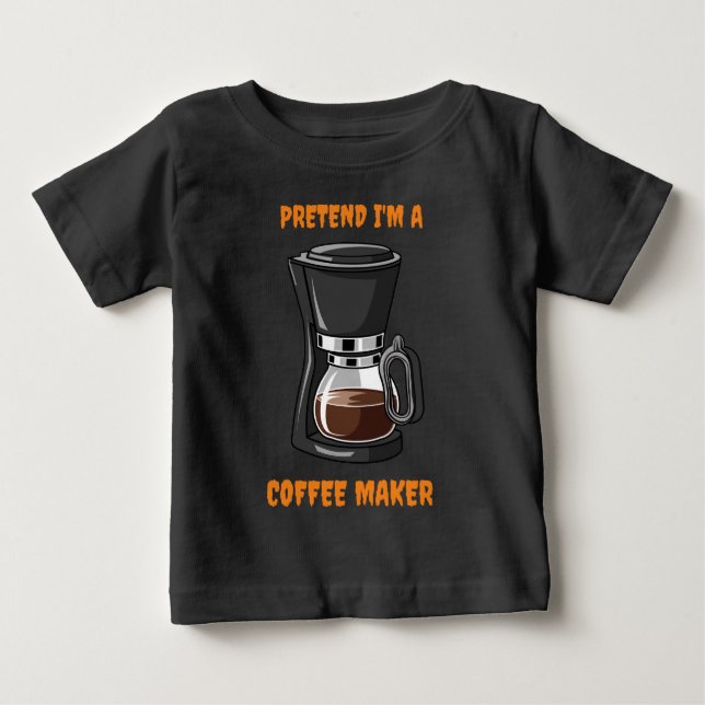 Camiseta desenho animado café simples fantasia preto (Frente)
