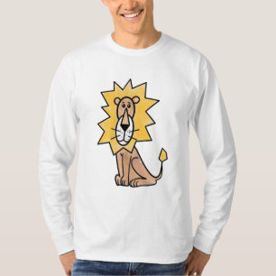Camiseta desenho animado crianças de leão retrô safari anim