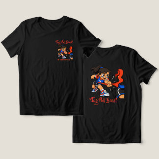 Camiseta Desenho Animado de Besta Puxando Bandeira