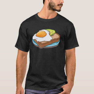 Camiseta Desenho Animado de Café da Manhã com Torrada de Ab