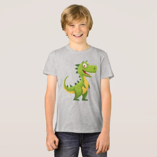 Camiseta Desenho animado de dinossauro amigável