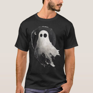 Camiseta Desenho animado de fantasma gótico escuro