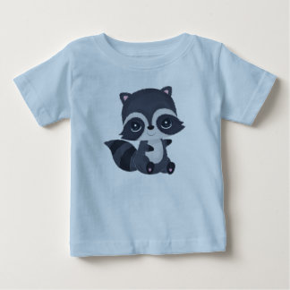 Camiseta Desenho Animado de Guaxinim Bebê Fofo