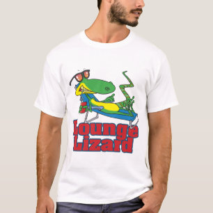 Camiseta desenho animado de lagarto de salão