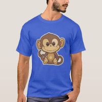 Desenho animado de macaco animal retrô