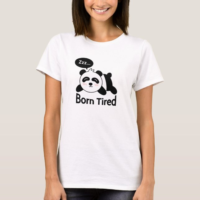 Camiseta Desenho animado de panda fofo dormindo (Frente)