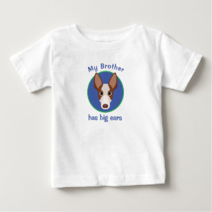 Camiseta Desenho Animado de um Cachorro Podengo Fofo